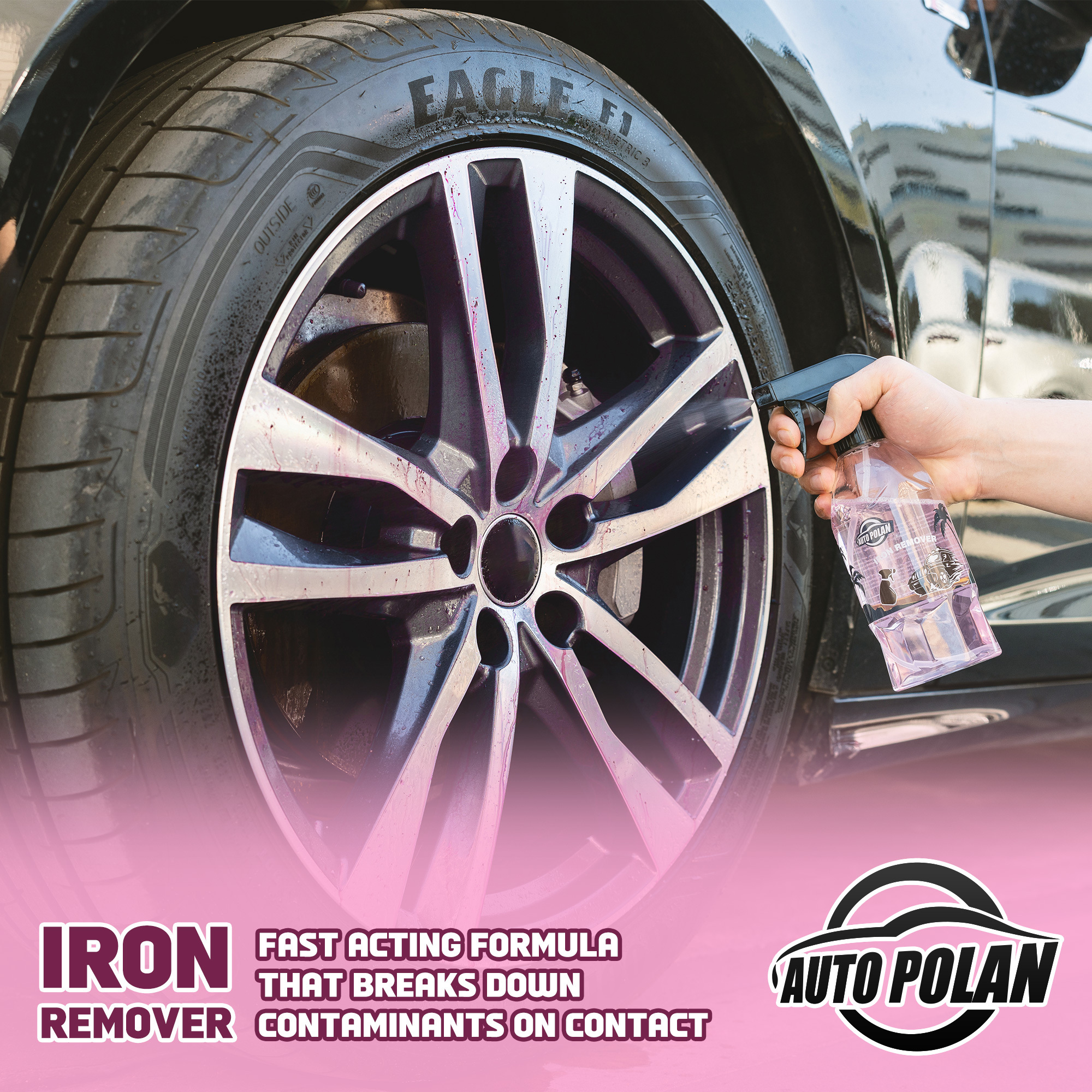 Auto Iron Remover Spray Autopolan Brand Protect Wheels And Brake Discs From Iron Dust Rim Rust Cleaner For Auto Car Care Details