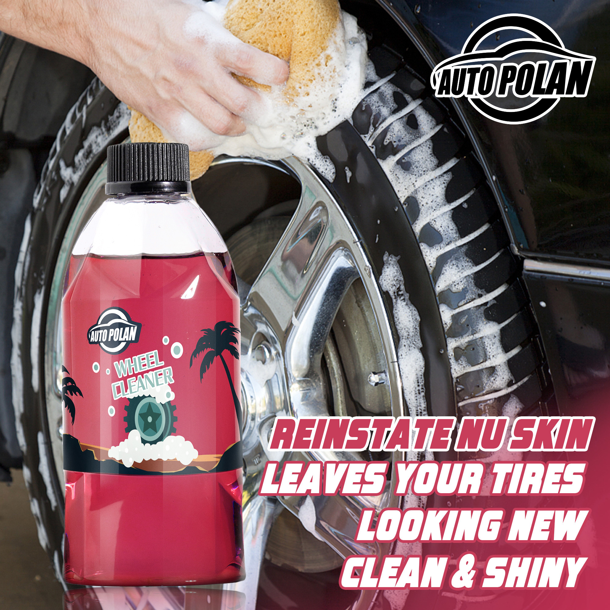 Autopolan High Quality Car Wheel Cleaner Spray Perfect for Cleaning Wheels and Tires Multipurpose Dirt Repellant Top Sales