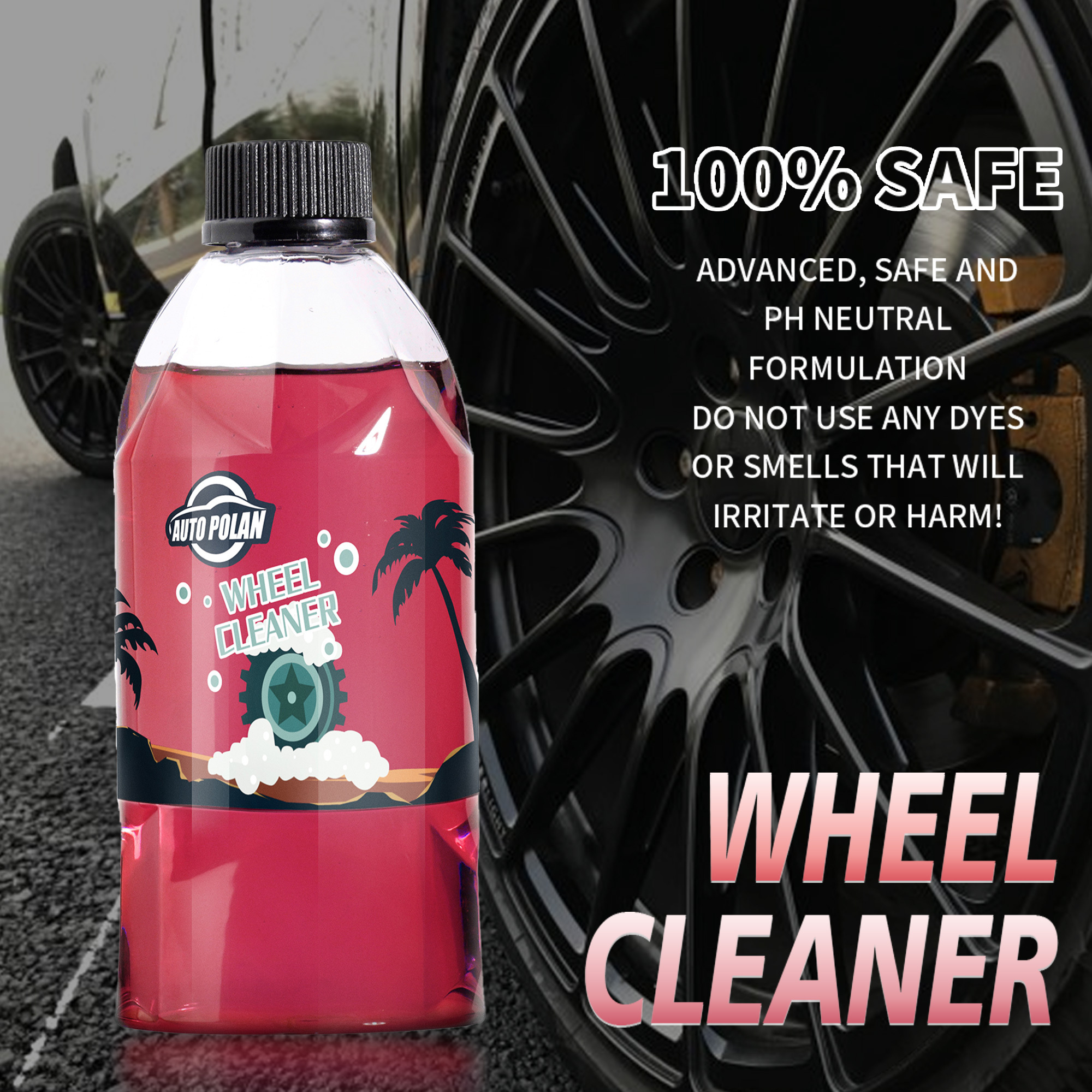 Autopolan High Quality Car Wheel Cleaner Spray Perfect for Cleaning Wheels and Tires Multipurpose Dirt Repellant Top Sales