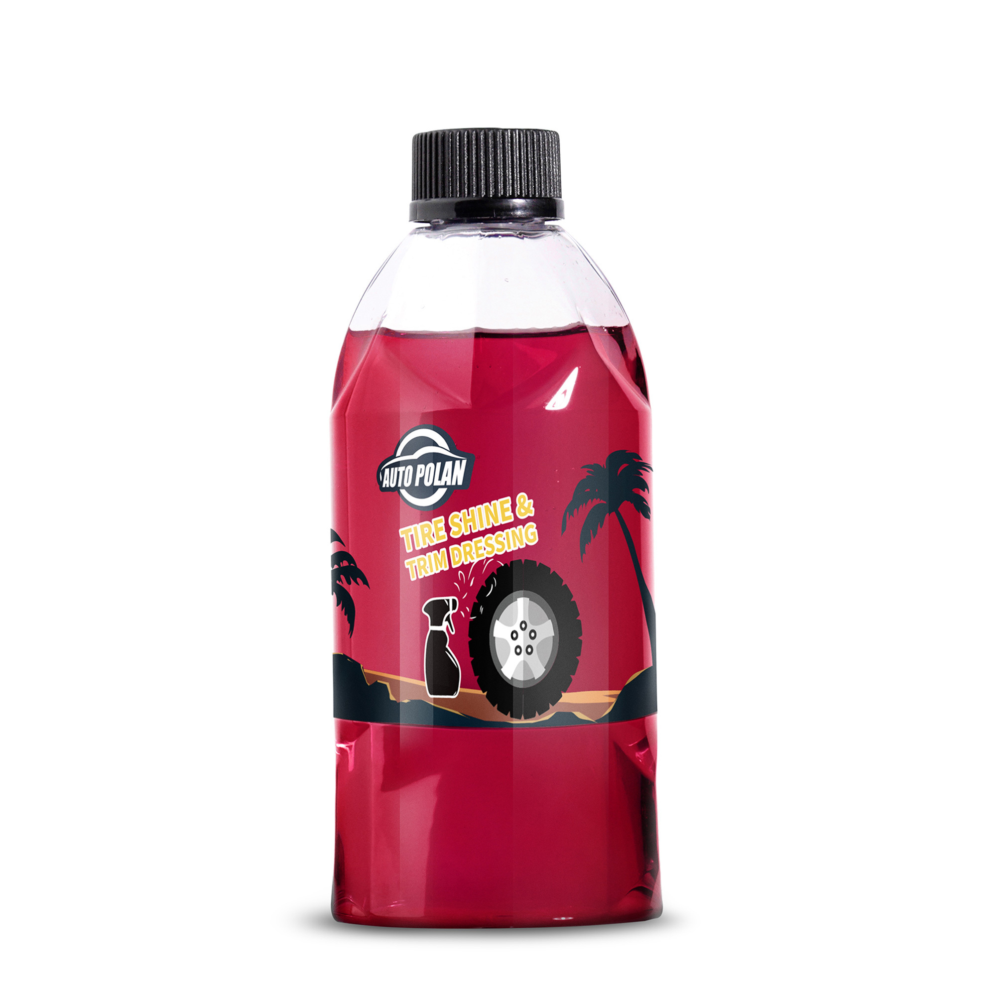 wholesale Brighten Tire Surface Protecting Tire Shine & Trim Dressing Silicone High Gloss 500ml bottle spray