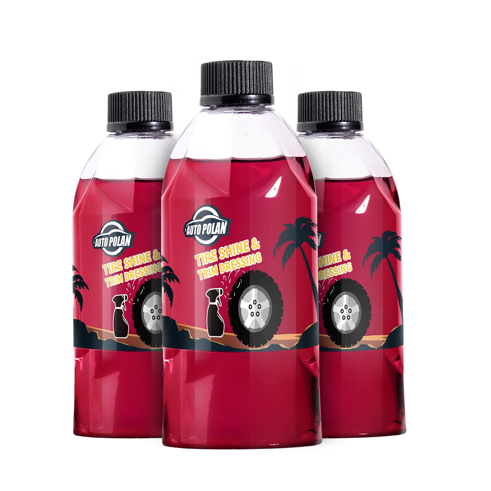 wholesale Brighten Tire Surface Protecting Tire Shine & Trim Dressing Silicone High Gloss 500ml bottle spray