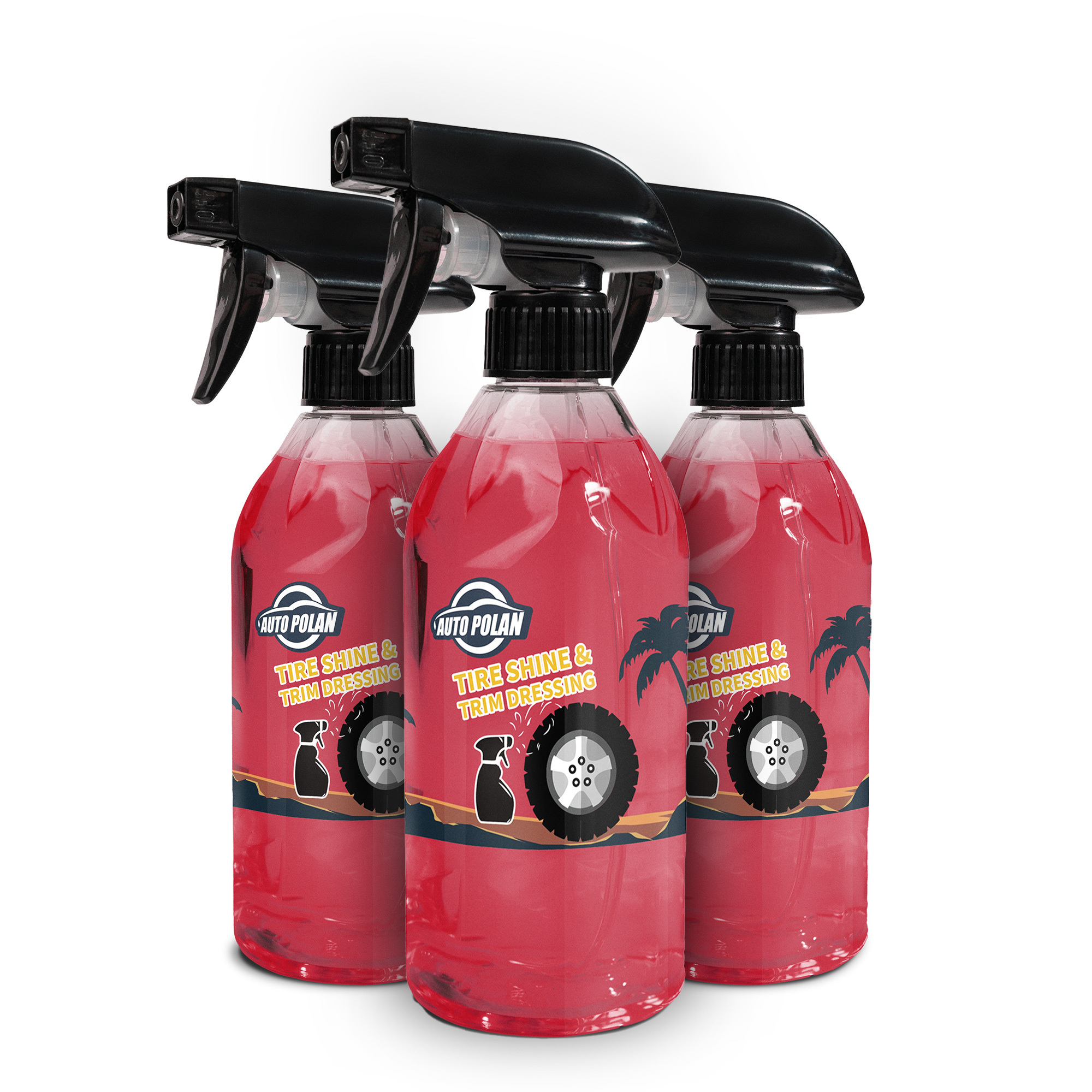 Tire shine  cleaner spray for car High Quality Gloss coating 500ml car Trim Dressing