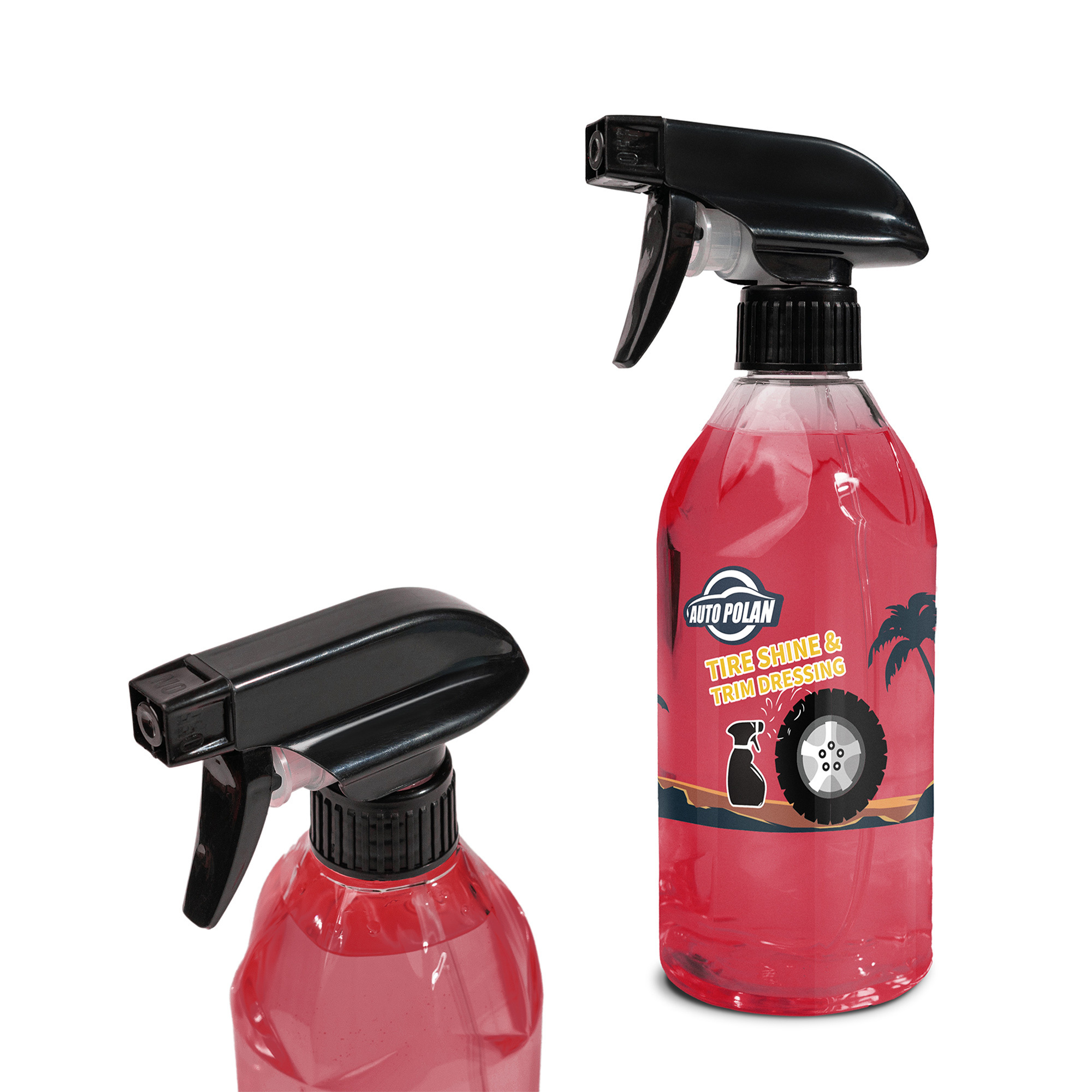 Tire shine  cleaner spray for car High Quality Gloss coating 500ml car Trim Dressing