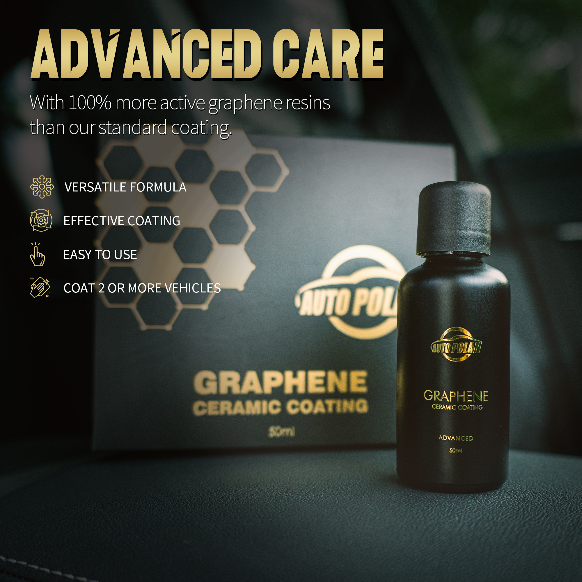 50ML Graphene Ceramic Coating Spray Car Polish Auto Liquid Ceramic Coat for Auto Paint Care Coating Product