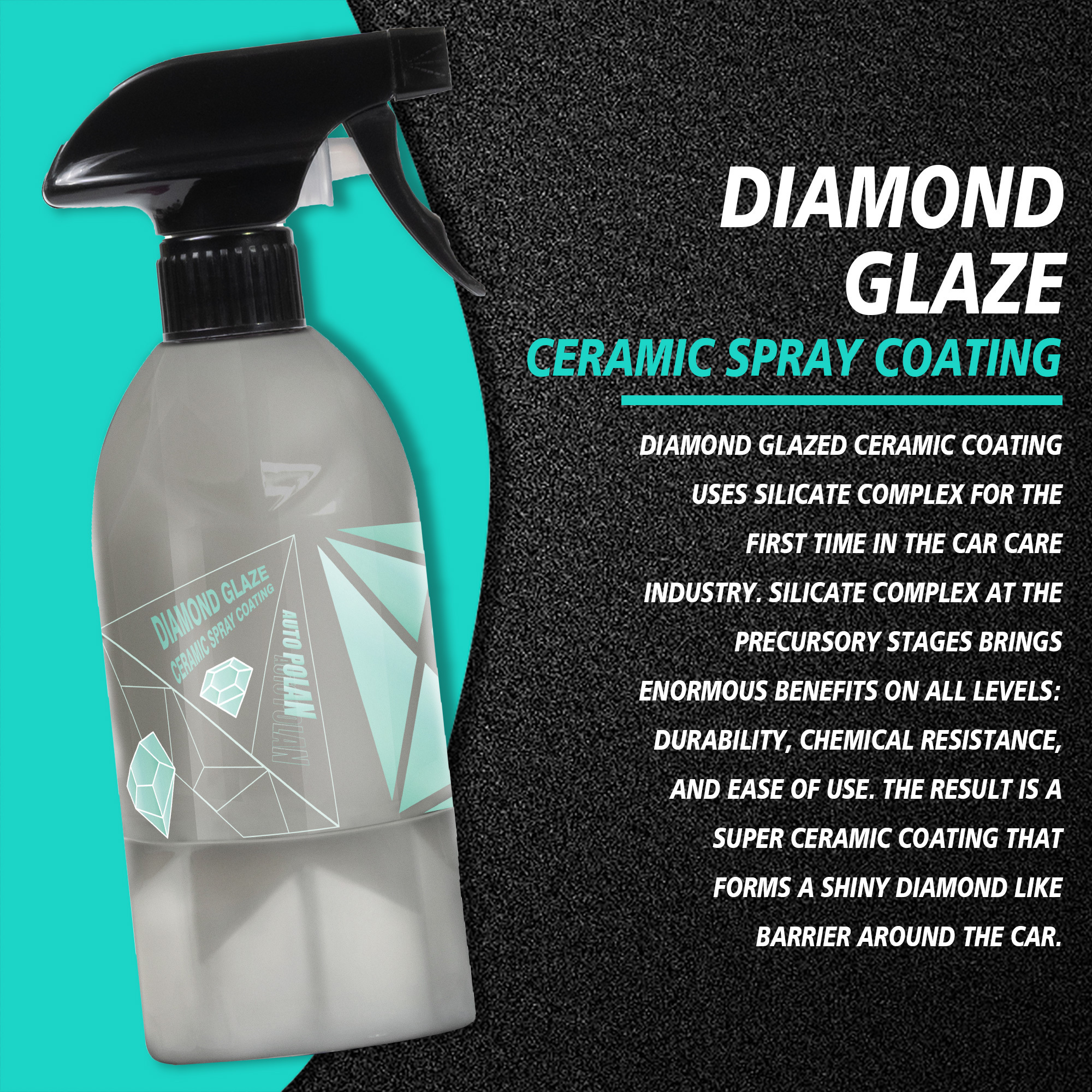 DIAMOND GLAZE rich Hydropgobic SiO2 spray ceramic coating better protect shine car paint 6 month