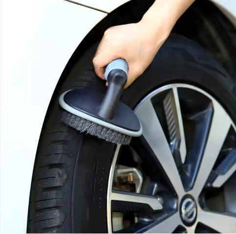 T-bend Handle Car Wash Cleaning Tire Brush Car Detailing Cleaning Tools Nylon Bristle Car Special Tire Brush Wholesale