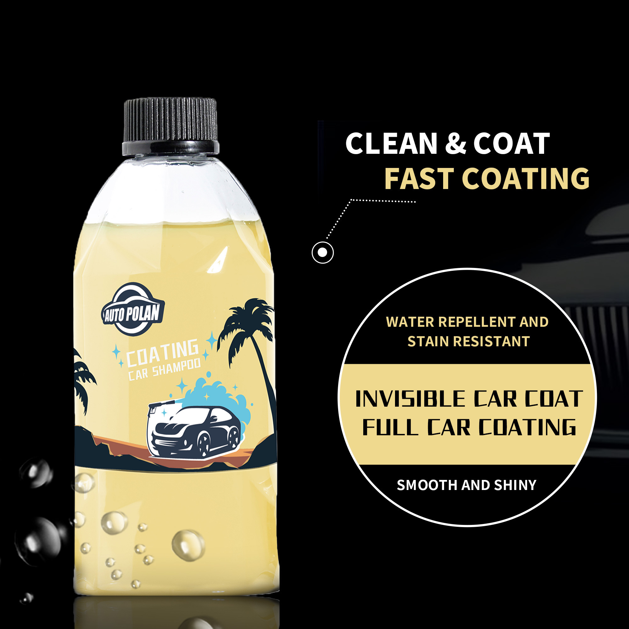 AutoPolan Mango Aroma Car Ceramic Coating Shampoo High Concentrated Wash Soap Foam Cleaner For Auto Care Factory Directly Supply