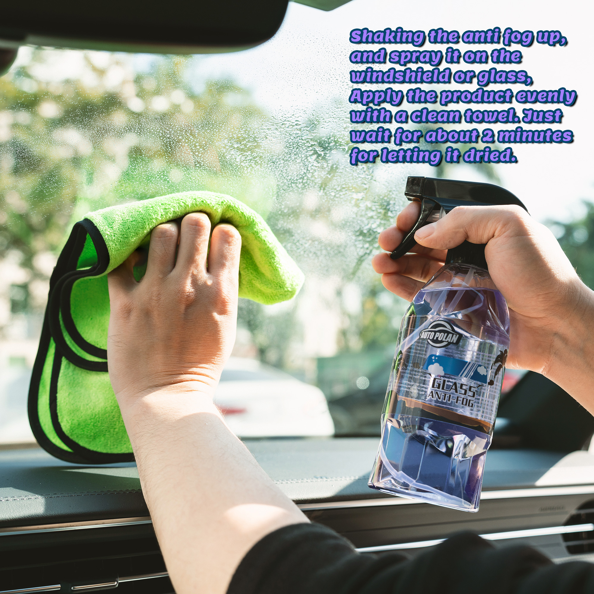 Anti Fog Rain Repellent Spray Cleaning Autopolan Car Glass Rainproof Anti-fog Coating Agent for Windshield Rearview Mirror