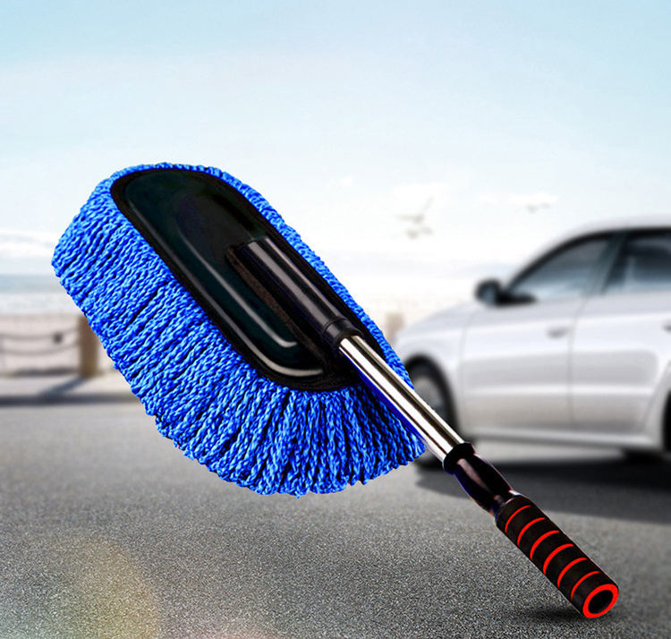 Extendable Long Handle Microfiber Car Duster Exterior Scratch Free Car Cleaning Tool for Truck, SUV, RV, Motorcycle and home