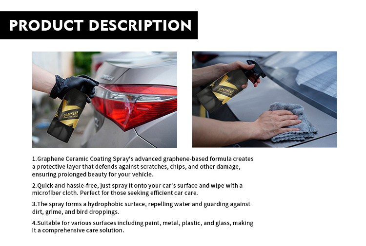 Effective sealant 6 month wax have good beading Powerful Protection Graphene Ceramic Coating Car Surface coating spray 500ml