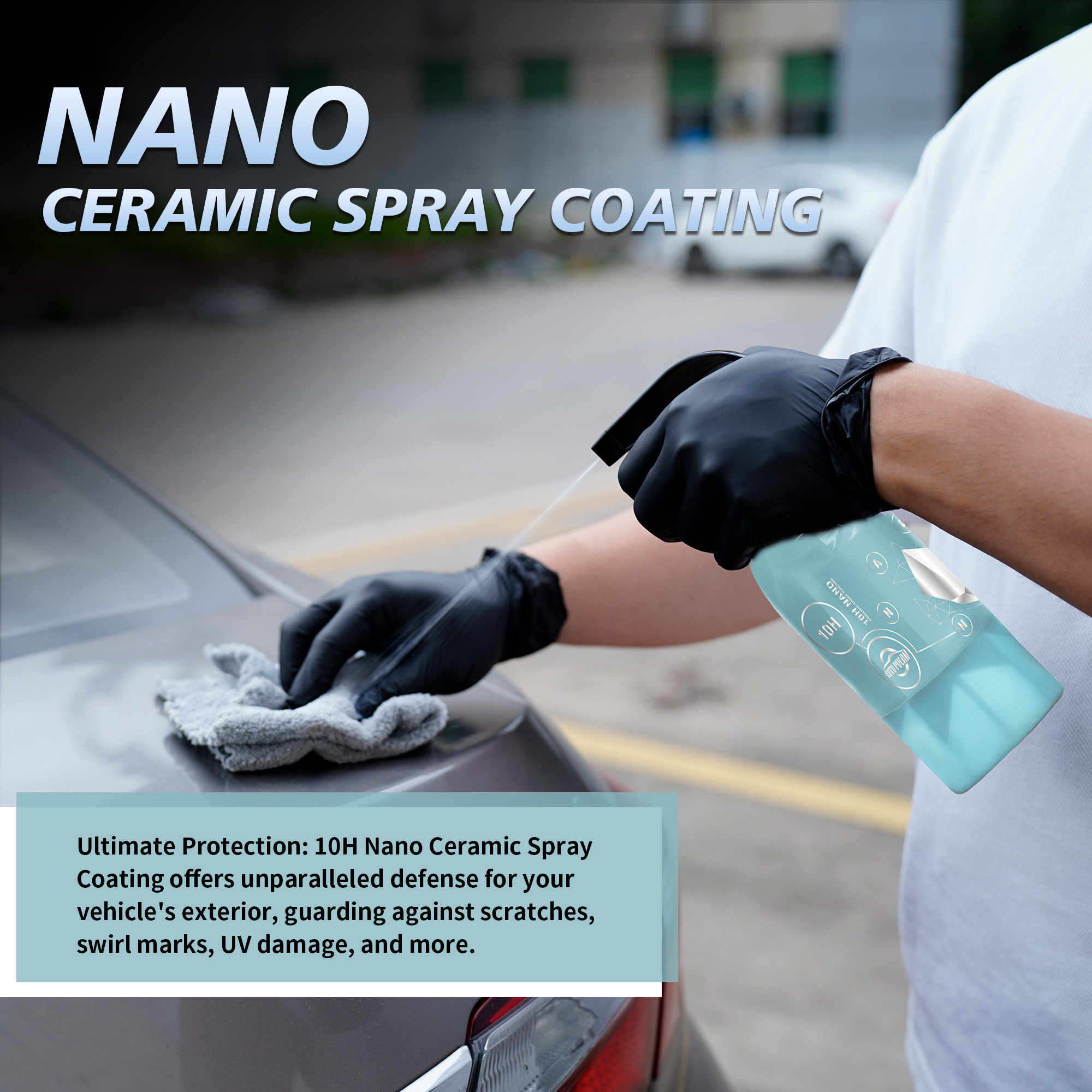 Quick Nano Ceramic Coating Spray High Protection 500ml Provides Superior UV Protection For Car Paint Glass and Plastic