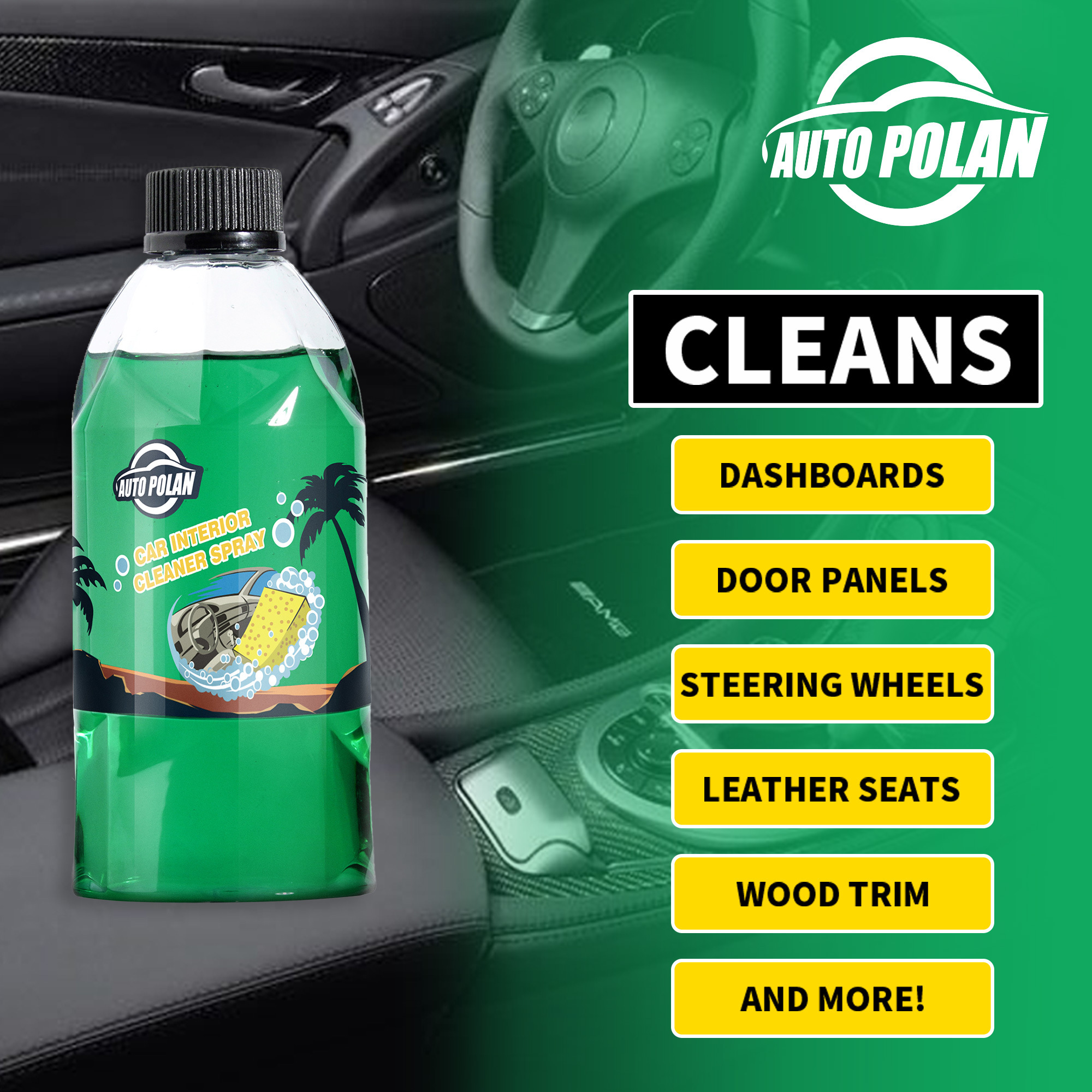 Multi Purpose Factory Wholesale 500ml Car Interior Agent All Multifunction Universal Foam Cleaner Spray For Car Interior Inside