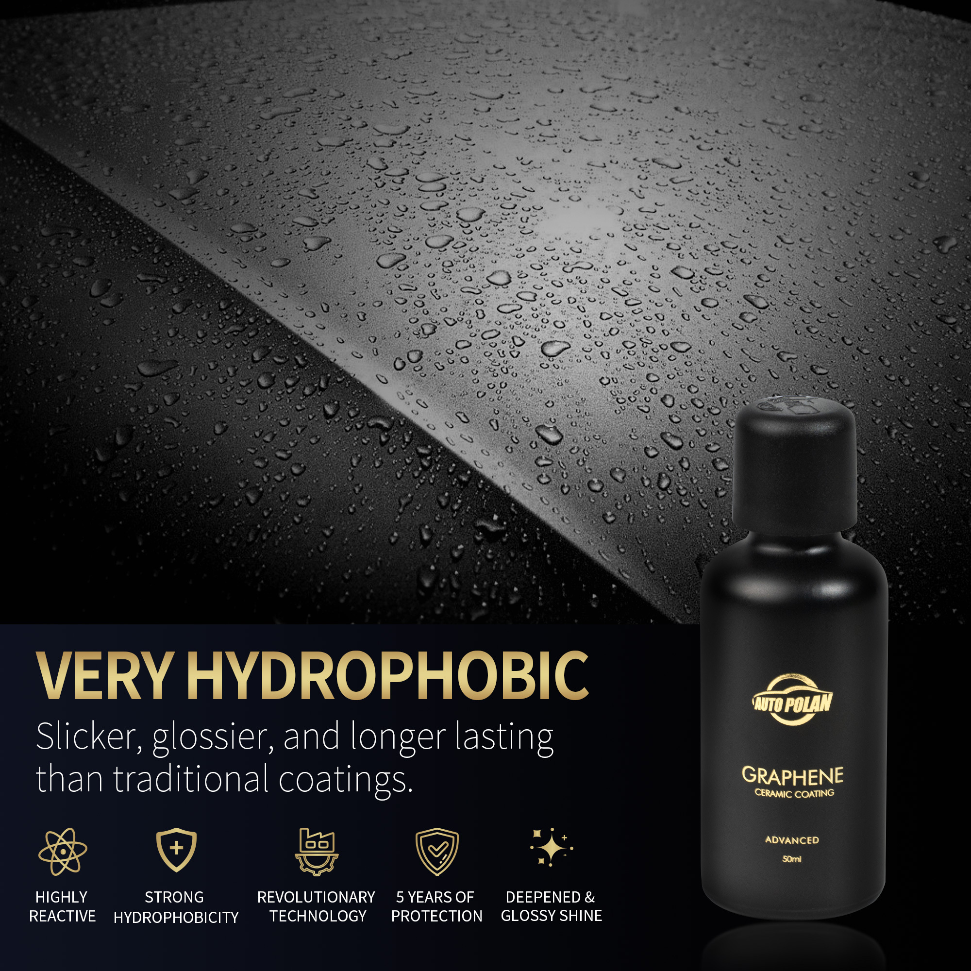 50ML Graphene Ceramic Coating Spray Car Polish Auto Liquid Ceramic Coat for Auto Paint Care Coating Product