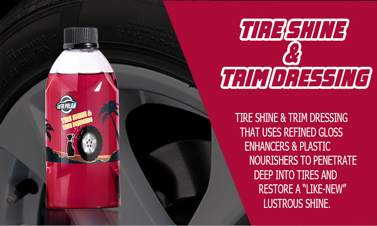 16oz Tire Shine Trim Coating for Rubber, Plastic and Vinyl, Safe for Cars, Trucks, SUVs, Motorcycles