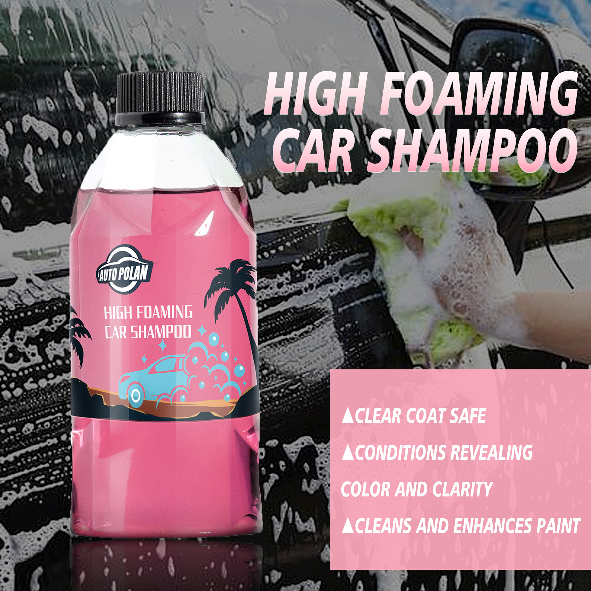 Autopolan Super Concentrate Max Snow Foam Car Wash Soap Shampoo With Thick Foam use with Foam Cannon Soap 16 oz