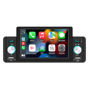 5" In dash car fm usb bt mp5 player with reversing camera input wireless carplay android auto video input colorful backlights