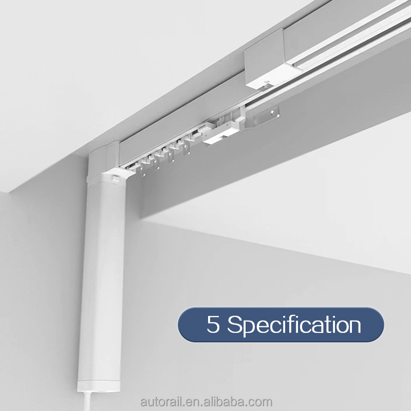 Factory heavy duty double curtain tracks and accessories top wall mount aluminium double curtain extendable rails