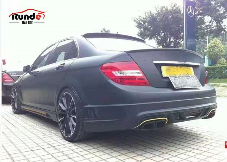 Runde FRP Material WD Style Body Kit Front Rear Bumper Side Skirts Fender For 2012-2014 Mercedes Bens C-Class w204 body kit