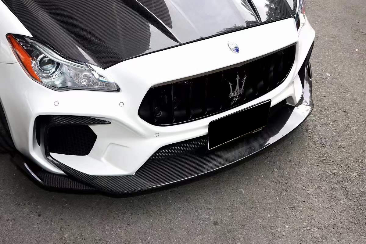 Runde New Arrival For Maserati Quattroporte Upgrade Topcar Wide Style Front Bumper Fenders Side Skirts Carbon Fiber Body Kit