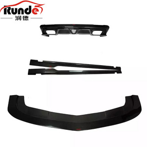 Runde Carbon Fiber Body Kit For Dodge Challenger Upgrade CT Style Front Lip Rear Diffuser Side Skirts High Quality