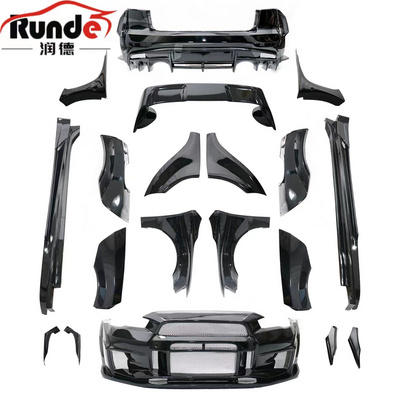 Runde FRP Material For Mitsubishi Lancer Upgrade VARI Style Wide Body Kit Front Bumper Rear Bumper Side Skirts Hot Sales