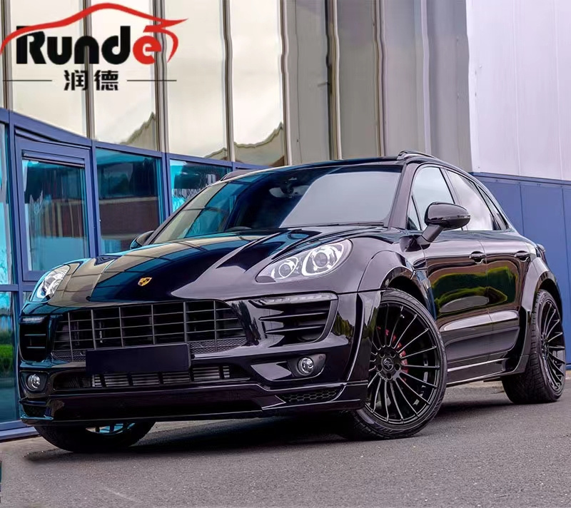 Runde For PORSCHE MACAN Modify HAMANN Style Wide Body Kit Front Lip Rear Lip Side Skirt Rear Wing Wide Wheel Eyebrow