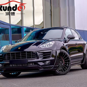 Runde For PORSCHE MACAN Modify HAMANN Style Wide Body Kit Front Lip Rear Lip Side Skirt Rear Wing Wide Wheel Eyebrow