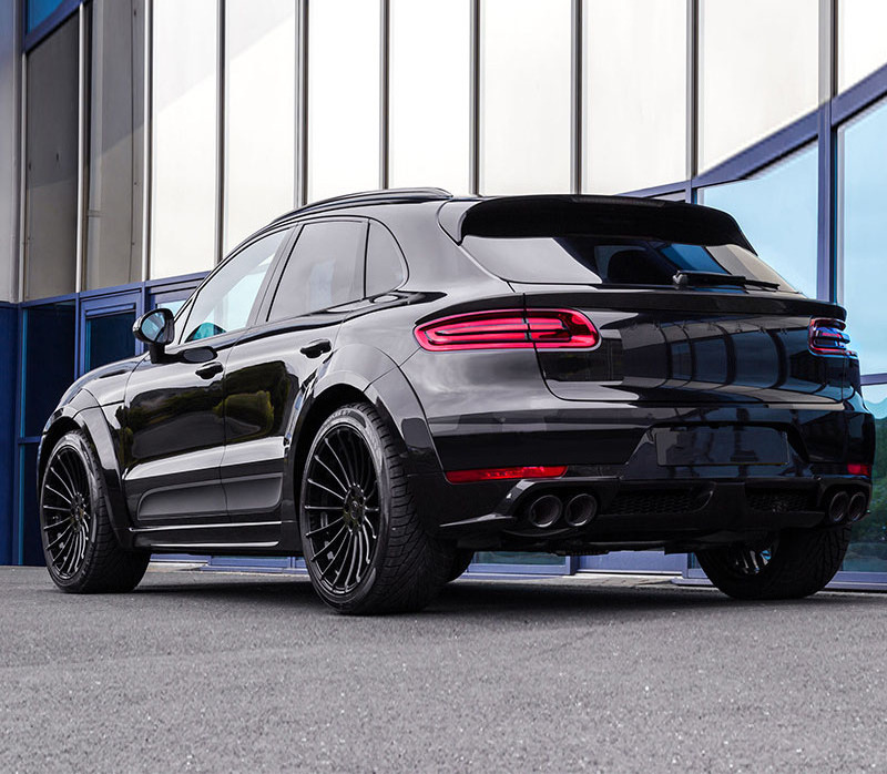 Runde For PORSCHE MACAN Modify HAMANN Style Wide Body Kit Front Lip Rear Lip Side Skirt Rear Wing Wide Wheel Eyebrow