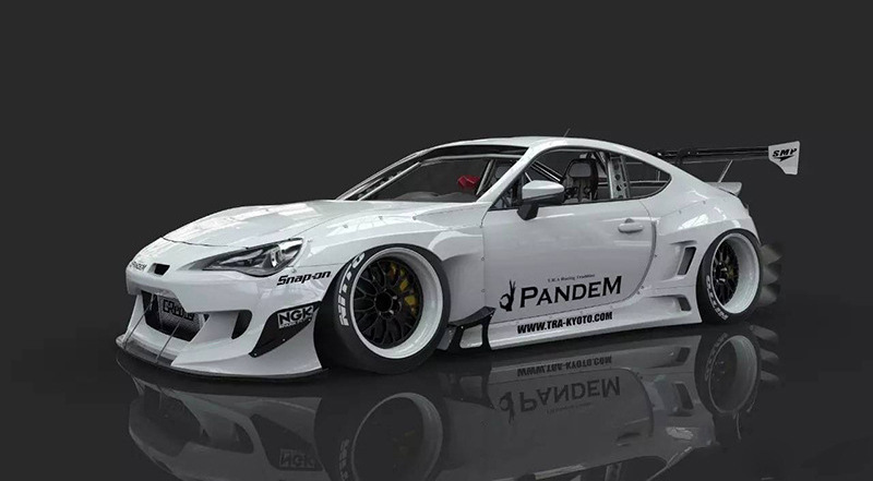 Runde GT86 Body Kit For Toyota 12-16 GT86 BRZ Rocket Bunny 3rd Wide Body Kits Car Bumpers Front Bumper Side Skirts Fender