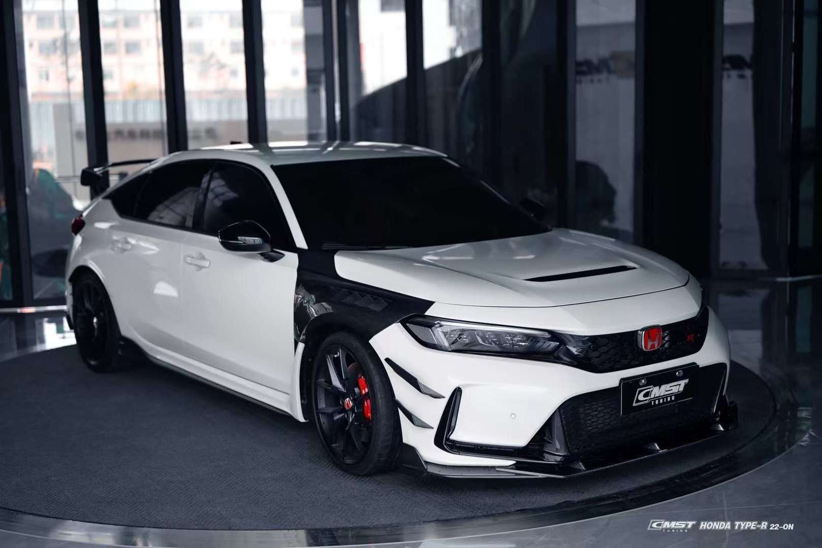 Runde New Design CMST Style For 22+ Honda TYPE-R Dry Carbon Fiber Body Kit Front Lip Rear Diffuser Side Skirts Good Fitment