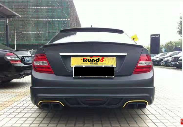 Runde FRP Material WD Style Body Kit Front Rear Bumper Side Skirts Fender For 2012-2014 Mercedes Bens C-Class w204 body kit