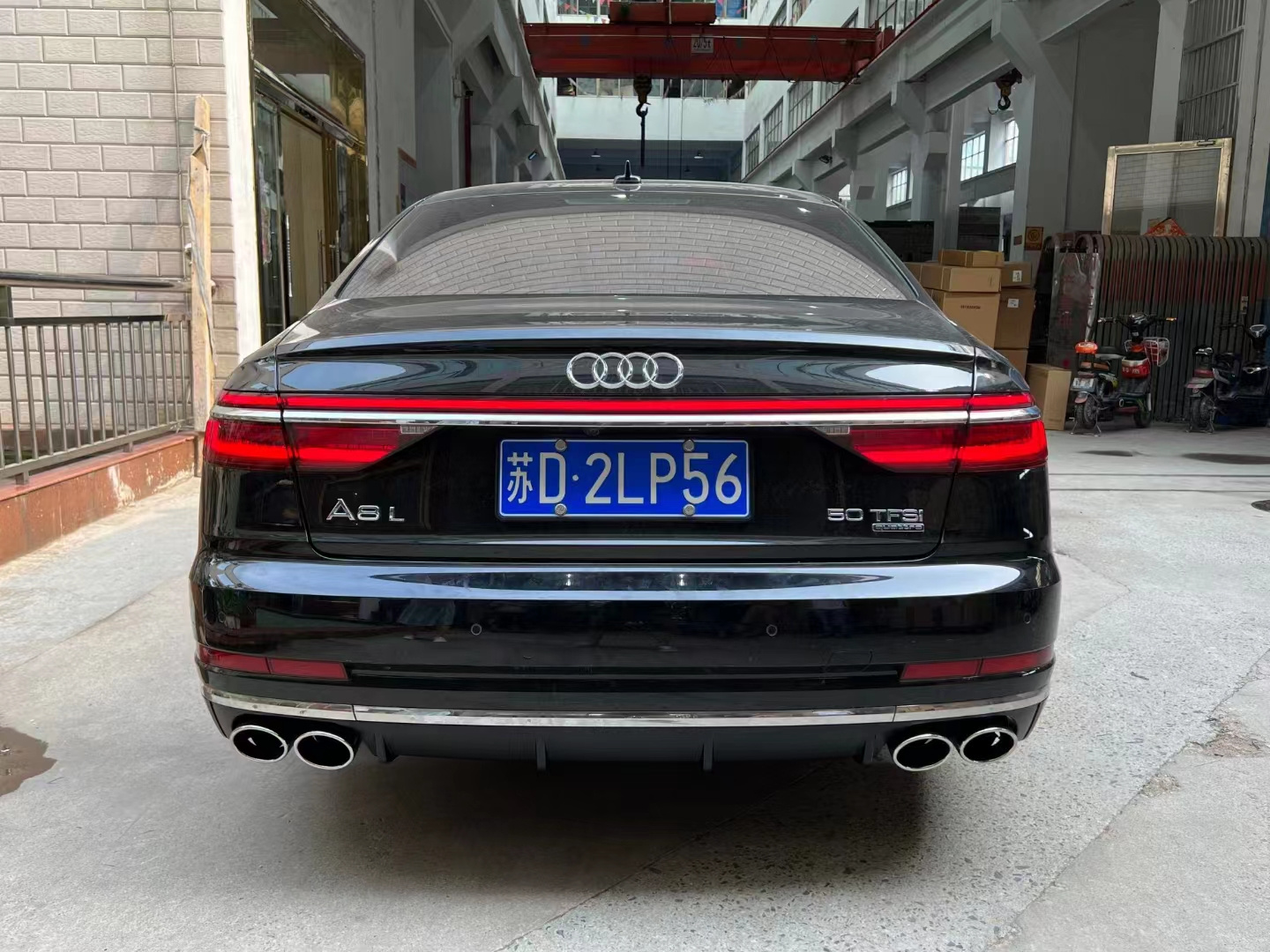 Runde Brilliant Quality Kit For 2019-2022 Audi A8L Upgrade S8 Body Kit Front Bumper Grille Rear Diffuser Tailpipe