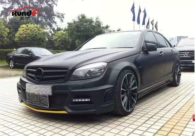 Runde FRP Material WD Style Body Kit Front Rear Bumper Side Skirts Fender For 2012-2014 Mercedes Bens C-Class w204 body kit