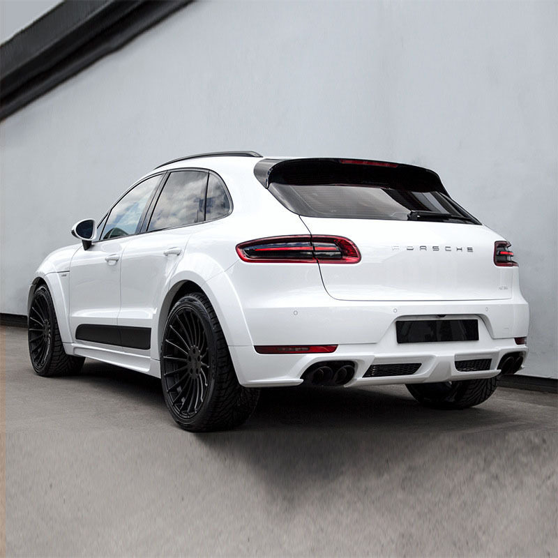 Runde For PORSCHE MACAN Modify HAMANN Style Wide Body Kit Front Lip Rear Lip Side Skirt Rear Wing Wide Wheel Eyebrow