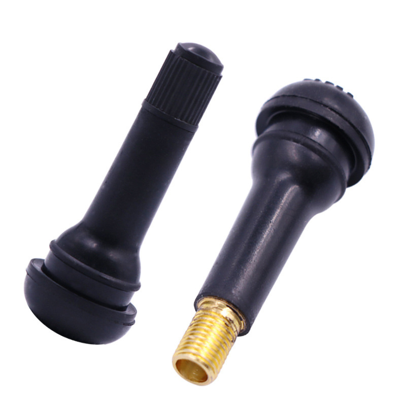 High quantity tubeless tire valve Tr414 brass stem and core with nature rubber