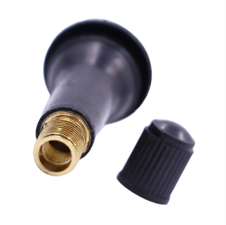 High quantity tubeless tire valve Tr414 brass stem and core with nature rubber