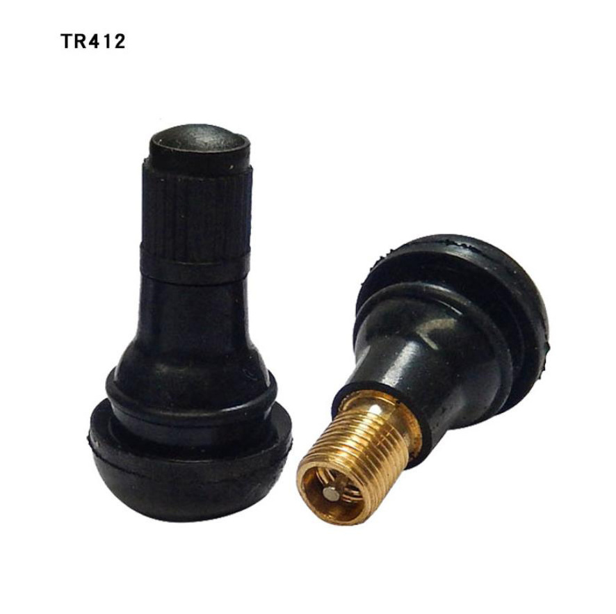 High quantity tubeless tire valve Tr414 brass stem and core with nature rubber