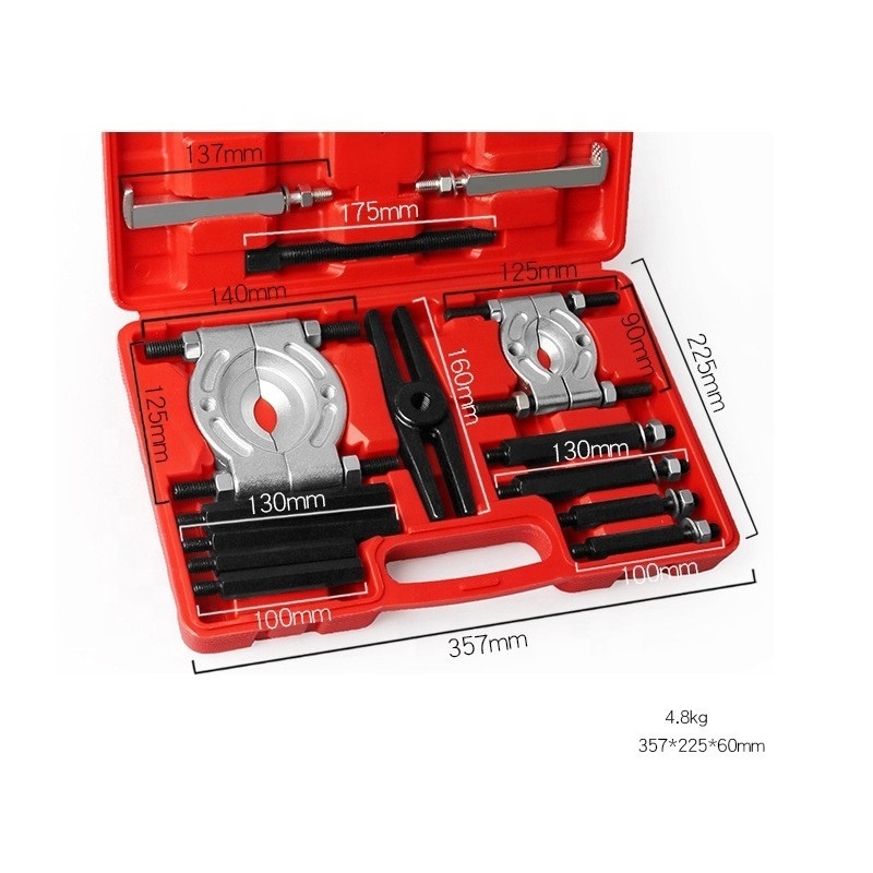 14Pcs  Bearing Separator Puller Set  Splitters Remove Bearings Kit Two Hydraulic Puller Sets Bearing Puller Separator Tool