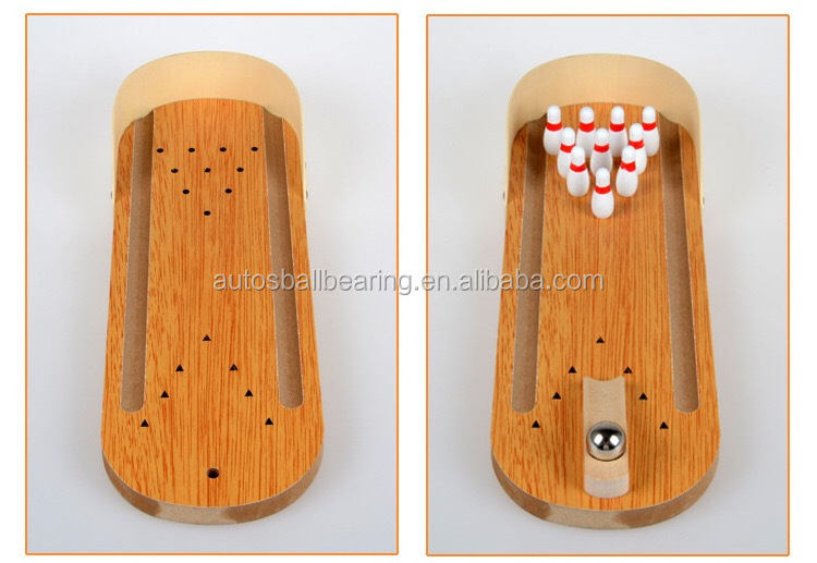 Mini Desktop Bowling Game Set Wooden Bowling Table game Children's educational toys Wood Parent-child toys