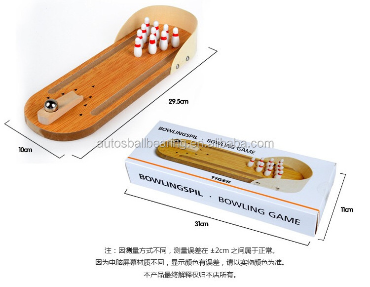 Mini Desktop Bowling Game Set Wooden Bowling Table game Children's educational toys Wood Parent-child toys