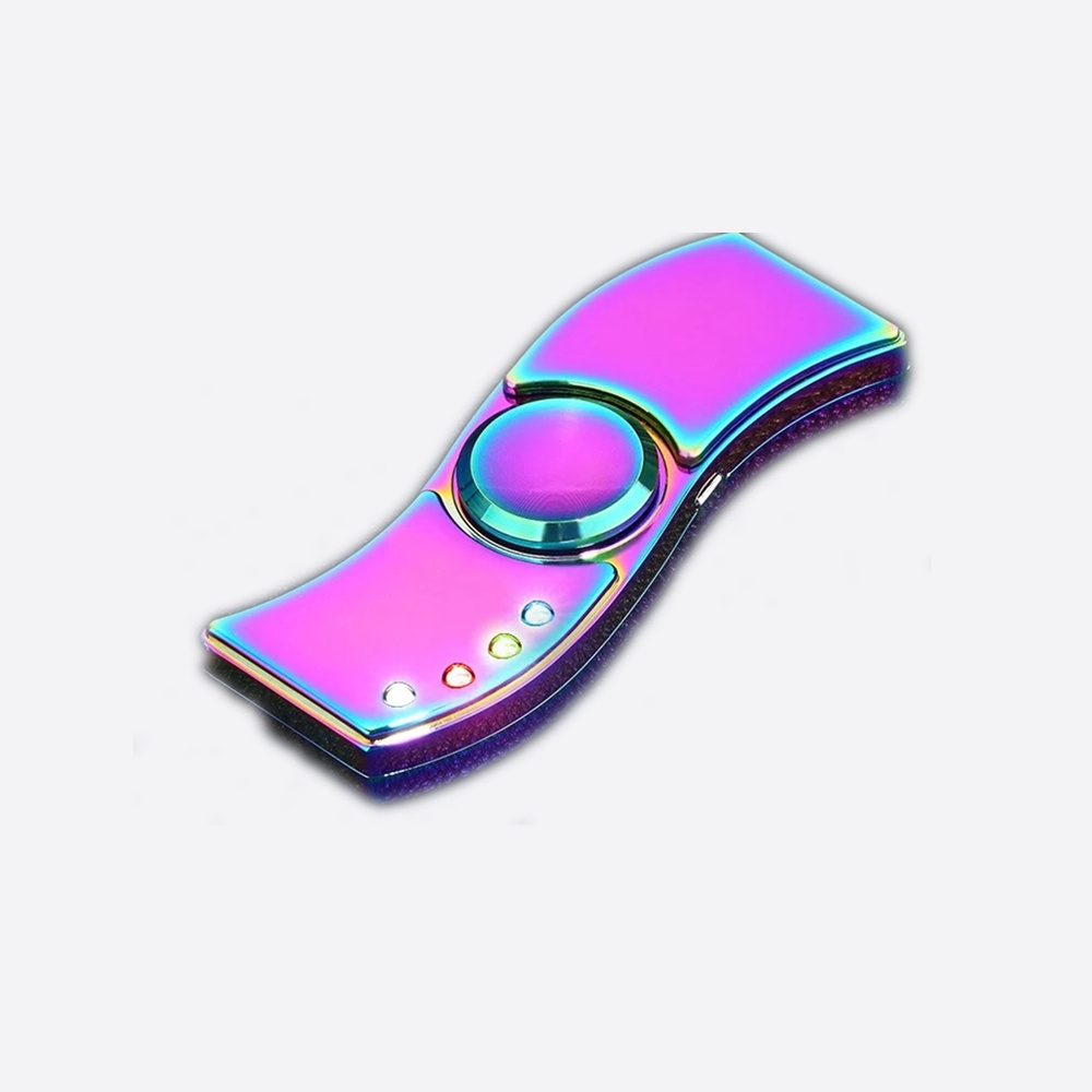 Fidget Spinner Lighter Toy Alloy Hand Finger USB Rechargeable Fidget Spinner Lighter