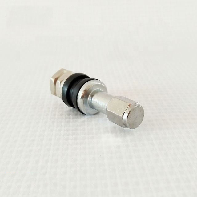 TR43E /V-4 Bolt-in Tubeless Wheel Tire Valve Stems with Dust Caps Universal Stainless Steel Explosion Proof Valve Stem