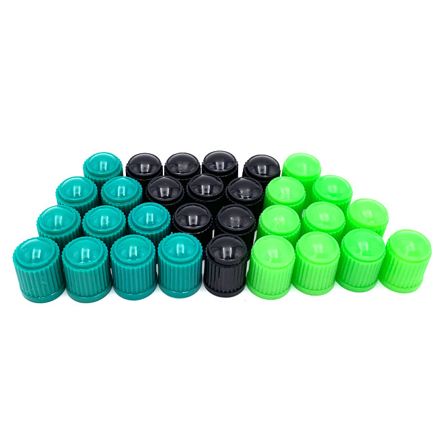 Green Caps Tire Different Colors Plastic Valve Cap