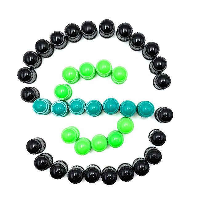 Green Caps Tire Different Colors Plastic Valve Cap