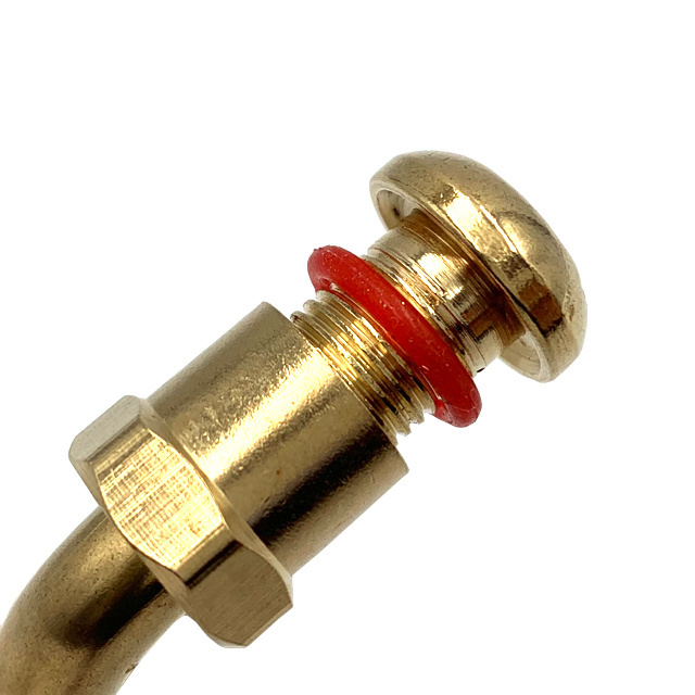 Brass Truck Tire Valve Stems caps for V3.22.1 9.7mm Hole Aluminum Wheel Rim 58MS