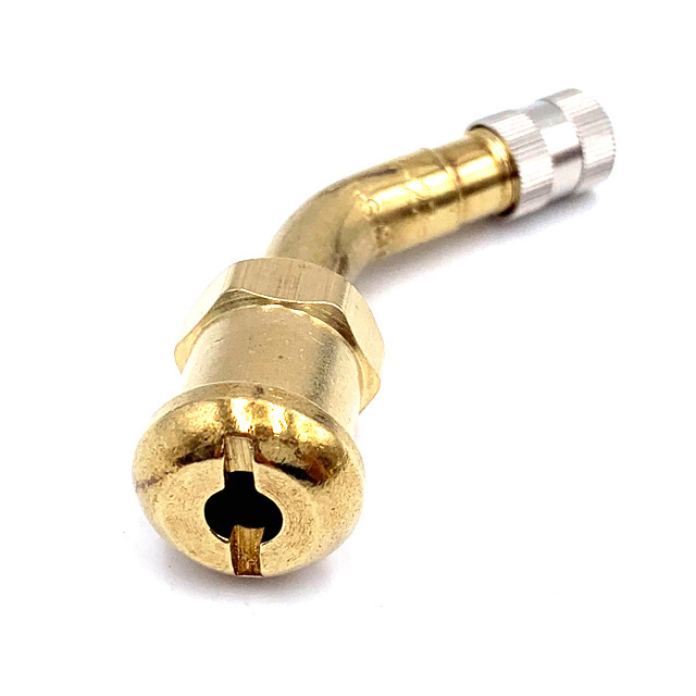 Brass Truck Tire Valve Stems caps for V3.22.1 9.7mm Hole Aluminum Wheel Rim 58MS