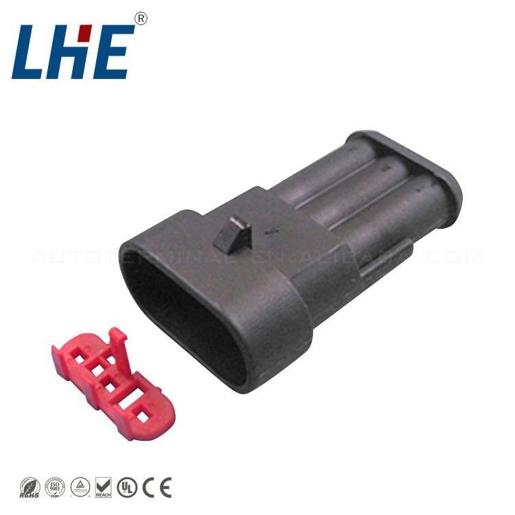 282105-1 pa66 gf25 automotive plug 3 pin connector