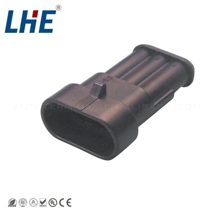 282105-1 pa66 gf25 automotive plug 3 pin connector