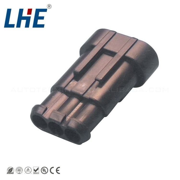 282105-1 pa66 gf25 automotive plug 3 pin connector