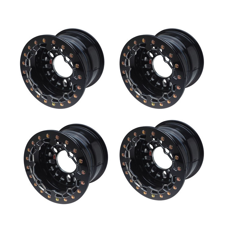 UTV Motorcycle Alloy Wheels 14x7 Front 14x10 Rear UTV ATV Beadlock Wheels for RZR 900 1000